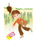 旅行中にデジカメを落として壊してしまった女性
