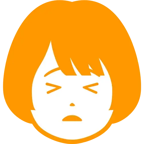 悩んでいる顔のアイコン