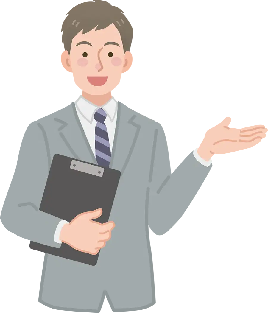 提案している男性